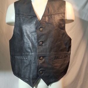 Elle Men's Dark Leather Vest